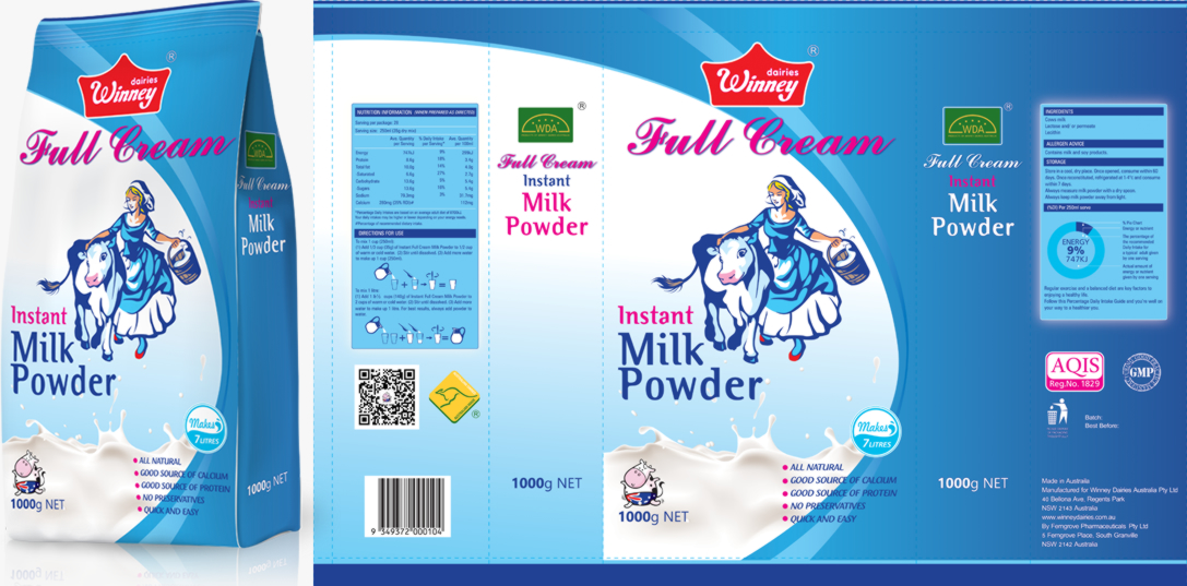 Winney Full Cream Instant Milk Powder